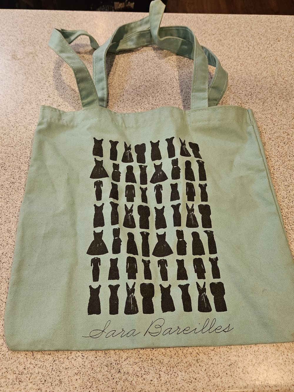 Sara Bareilles Little Black Dress Mint Canvas Tote Bag